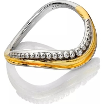 Hot Diamonds Pozlacený sříbrný prsten Teardrop DR311 o 51 b