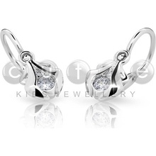 Cutie Jewellery detské náušnice zlaté C2224B CZ White