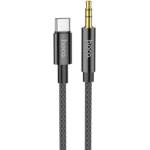 hoco. Аудио кабел HOCO, UPA19, USB Type-C до 3, 5 мм, 1 м, Black