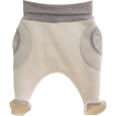 MKcool Tepláčky Baggy s kožíškem MK1986T krémovo šedé