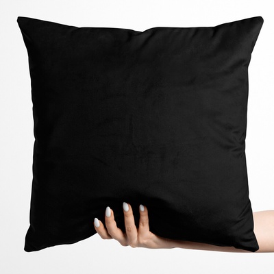 Biante Zamatová Velvet Prémium SVP-041 Čierna 50 x 50 cm