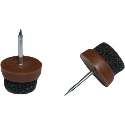 ZTS Kluzák s filcem, 19mm (hnědý plast; černý filc) F0101.10B32