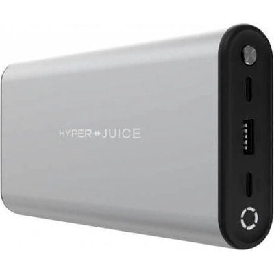 HYPER by Sanho HyperJuice 130W USB-C PD Battery - преносима външна батерия с 2 x USB-C порта и USB изход за зареждане на мобилни устройства с мощност до 130W (27000 mAh) (сребрист)