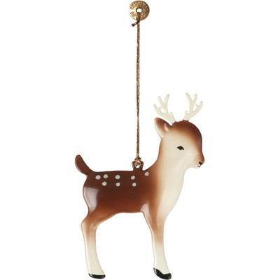 Maileg Závěsná vánoční ozdoba Bambi A světlá hnědá barva kov