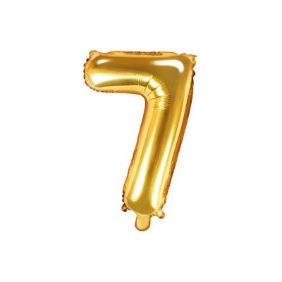 Balón fóliový 35cm číslo 7 zlatý