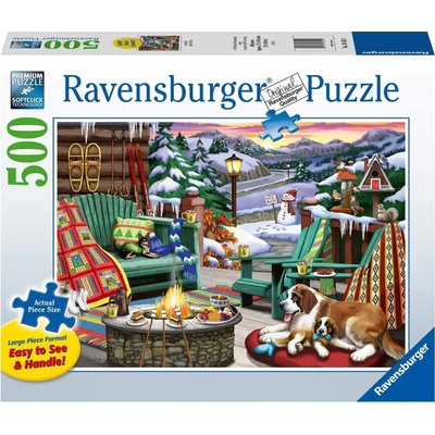 RAVENSBURGER Útulná místa: Po celém dnu XXL 500 dílků