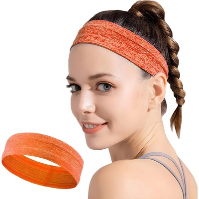 HARAHU Еластична платнена лента за глава за бягане и фитнес - Оранжева kp34998 (34998)