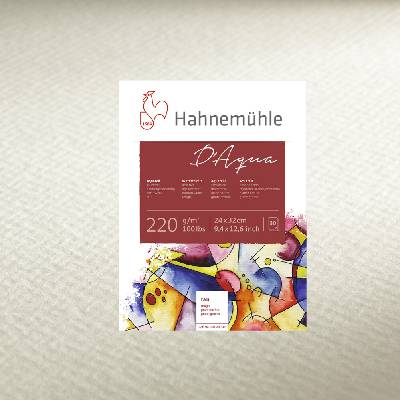 Hahnemühle Skicár 36 x 48cm na akvarel D´Aqua zrnitý lepená väzba 220g/m2 30 listov