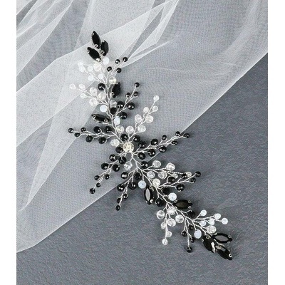 Naishide Jewelry Černá krystalová ozdoba do vlasů