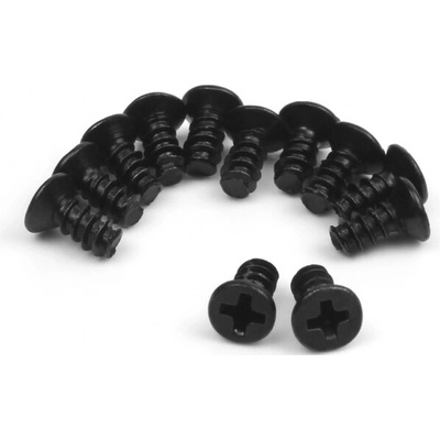 BlackZon Smyter MT/DB/DT 4WD: Samorezné skrutky s obráteným závitom KBHO2.6x6 mm 12 ks 1:12