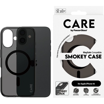 Image 1 of Panzer Гръб CARE by PanzerGlass за iPhone 16, Flagship, Smokey, Urban Combat, Black MagSafe