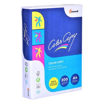Igepa Копирна хартия офис Mondi Color Copy 8687A20 (A4, 200g/m2, 250 листа, бяла хартия, сатен) (8687A20)