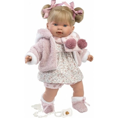 Llorens 42280 ALEXANDRA realistická so zvukmi a mäkkým látkovým telom 42 cm
