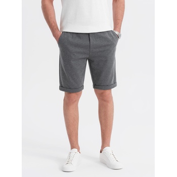 Ombre Clothing Мъжки структурирани плетени шорти с еластична талия Ombre Clothing Ombre Clothing | Siv | МЪЖЕ | S