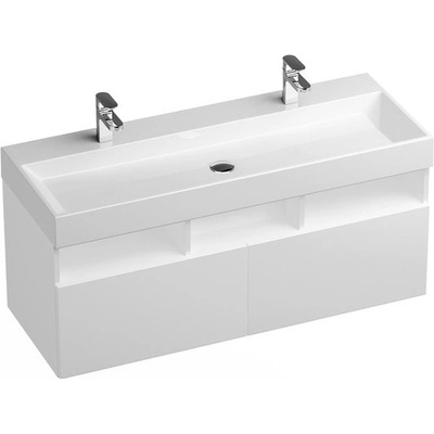Ravak Natural skrinka 120x45x45 cm závesná kúpeľňová skrinka pod umývadlo biela X000001053
