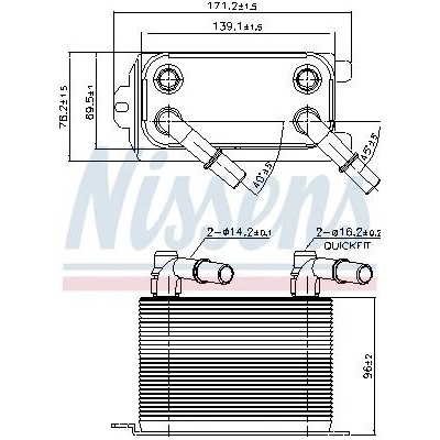 Chladič motorového oleje NISSENS 90949