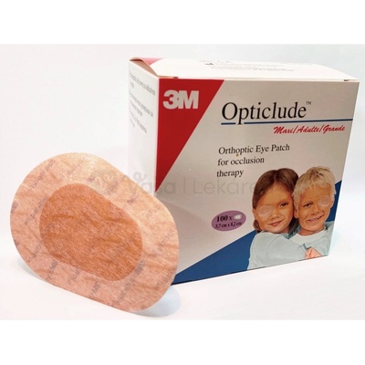 3M Opticlude Standard Maxi Očná náplasť ortoptická na liečbu strabizmu 5,7 x 8 cm 20 náplastí