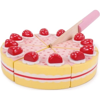 Bigjigs Toys Дървена играчка Bigjigs - Торта с ягоди (BJ374)