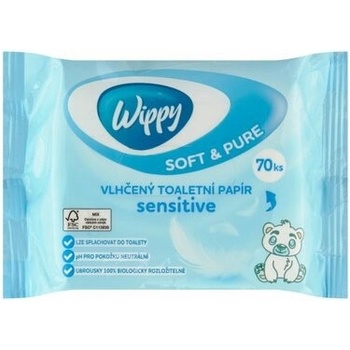 Wippy Sensitive vlhčený 70 ks