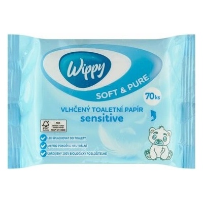 Wippy Sensitive vlhčený 70 ks