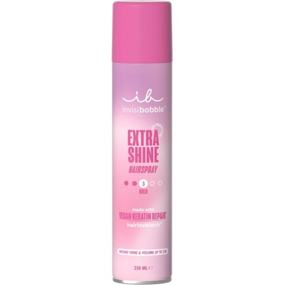Lak na vlasy pre žiarivý lesk so silnou fixáciou Invisibobble Extra Shine Hairspray 250 ml
