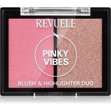 Revuele Blush & Highlighter Duo lícenka s rozjasňovačom Pinky Vibes 8 g