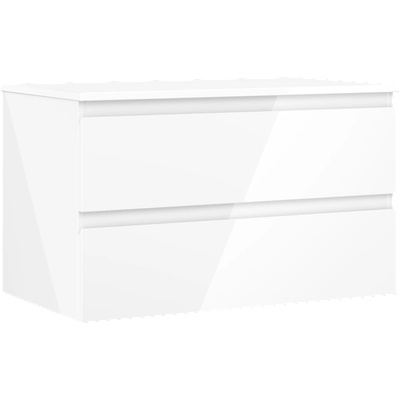 Mexen Orio баня шкаф за мивка 80 см с плот, 2 чекмеджета, бял гланц - 91A10-08047-2-BFFC00 (91A10-08047-2-BFFC00)