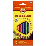 KOH-I-NOOR Комплект цветни моливи, триъгълни, KOH-I-NOOR "Triocolor 3132/12", 12 различни цвята (7140104001)
