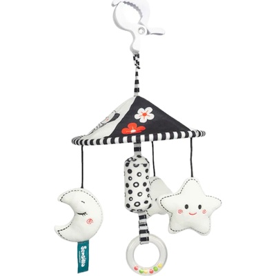 Sensillo Играчка за количка Sensillo - Звездичка, черно-бяла (SILLOZ-0360)