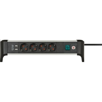 brennenstuhl 4 Plug + 2 USB 1,8 m Switch (1391040410)