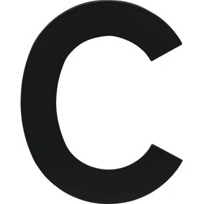 Nerezové číslo RN.120L.C.CE v plochom „2D“ prevedení, matná čierna