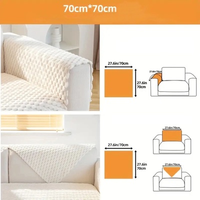 Realne Ceny přehoz na postel velúr biely 70 x 70 cm