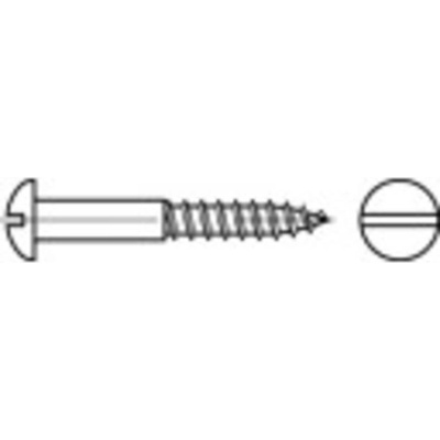 TOOLCRAFT TO-5446569 polkruhové skrutky do dreva 2 mm 8 mm drážka DIN 96 mosaz 500 ks