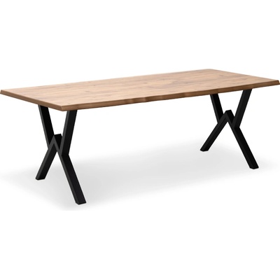 TopMebel Маса Walter Mdf/металик в цвят акация 200x100x75см