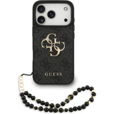 GUESS Калъф Guess PU 4G Metal Logo Strap Case за iPhone 17 Pro, черен (GUHCP17LP4GMGSK)