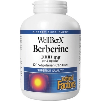 Natural Factors WellBetX Berberine 500 mg, 120 Capsules
