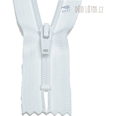 YKK Zips špirálový nedelitelný biely 18 cm