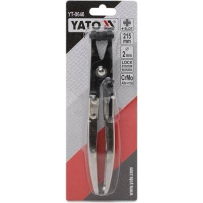 YATO Kliešte na hadicové spony Dĺžka čelustí: 2mm, Dĺžka: 215mm