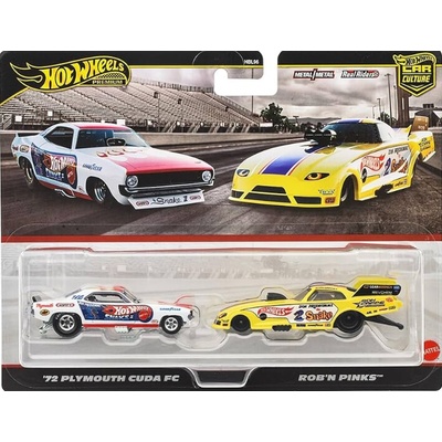 Mattel Hot Wheels PREMIUM CULTURE CAR 2-balenie 72 Plymouth Cuda FC /Rob'n Pinks
