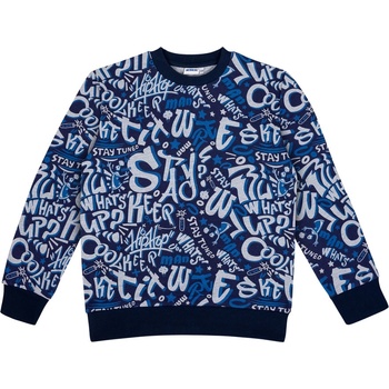 Winkiki WTB 02870 Chlapčenská mikina tmavo modrá šedá