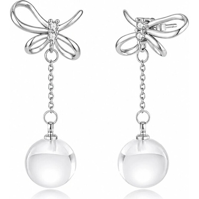 GRACE Silver Jewellery Stříbrné náušnice s křišťálem Elowen kolekce Ranní rosa E-YIE376/430 Stříbrná