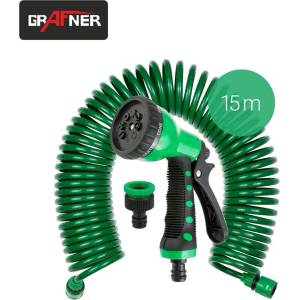 GRAFNER Градински пистолет с маркуч 15м SG10814 / Grafner 20633 / (HEU 20633)