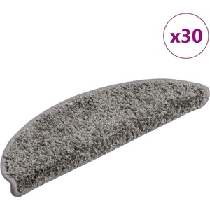 vidaXL Изтривалки за стълби, 30 бр. , 56x17x3 см, сиви, полукръгли (B.V.)
