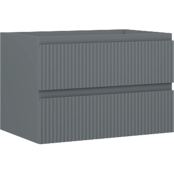 Mexen Rivel шкаф за баня под мивка 70 см, 2 чекмеджета, набразден, графит мат - 91A20-07047-2-BFF66 (91A20-07047-2-BFF66)