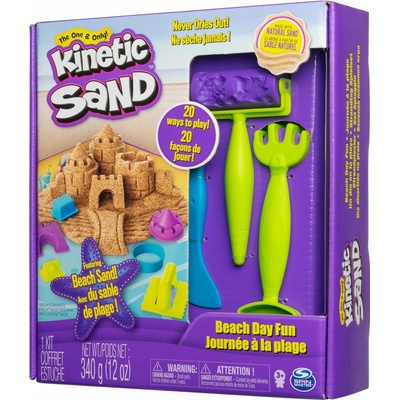 Kinetic Sand Kinetický písek DEN NA PLÁŽI sada s příslušenstvím