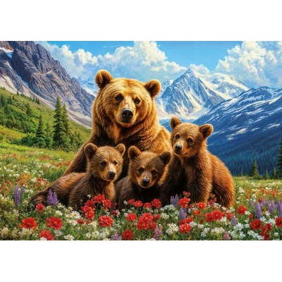 EDUCA Medvede Grizzly 1000 dielov