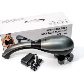 ZENET Акумулаторен масажор за тяло с 5 приставки и нагряване ZET-716 (Zet-716)