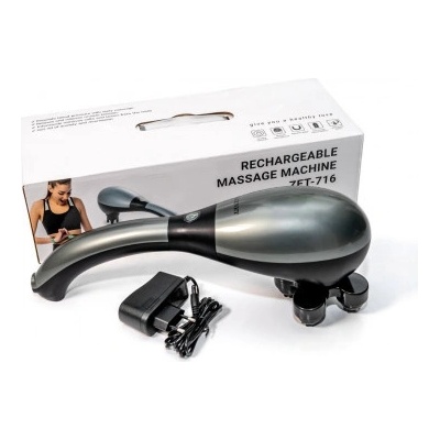 ZENET Акумулаторен масажор за тяло с 5 приставки и нагряване ZET-716 (Zet-716)