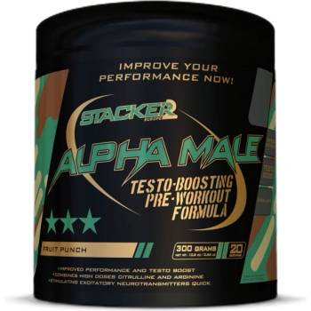 Stacker Alpha Male | Testo-Boosting Pre-Workout Formula [300 грама] Плодов Пунш