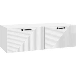 vidaXL Стенно монтиран ТВ шкаф Бял гланц 98 x 41 x 30 см (898699)